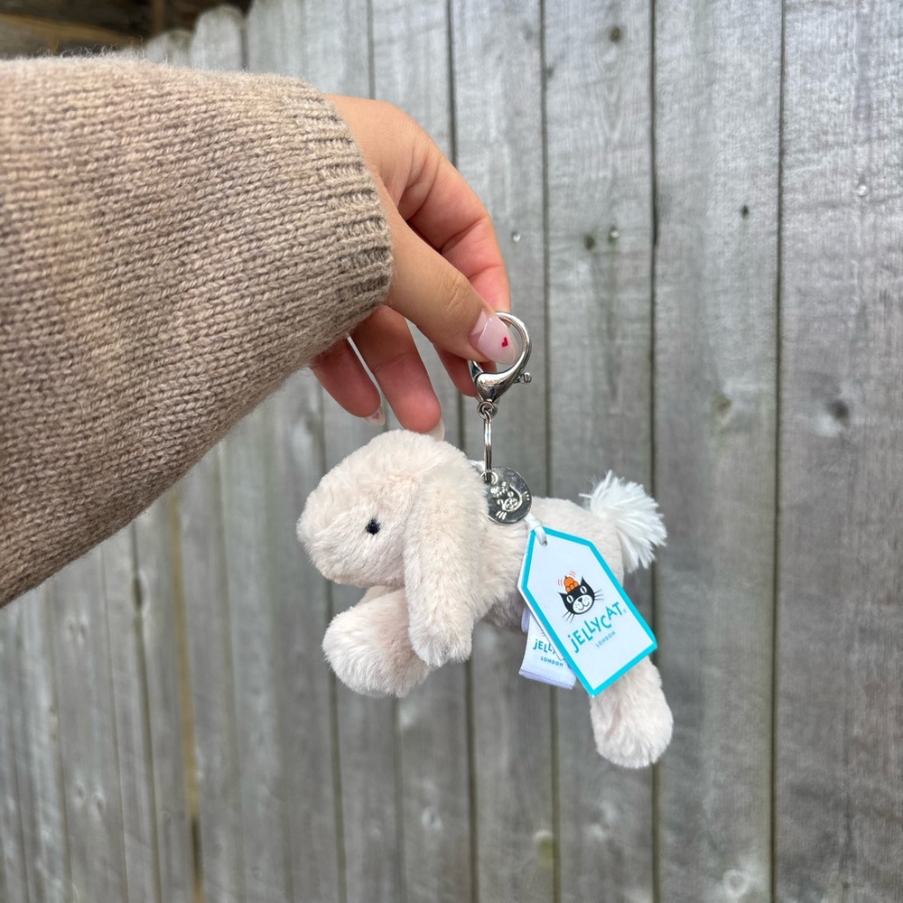 !NWT! Jellycat Smudge Rabbit Bag Charm